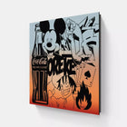 A painting of a group of people with the words’we are all okay ’