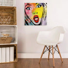 A painting on a wall in a room