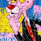 A painting of a mouse in a suit and tie