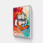 A painting of a mickey mouse with the word’mickey’on it