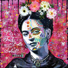 A painting of a woman with flowers on her head
