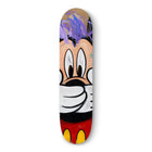 Skateboard deck featuring a colorful cartoon character design.