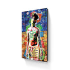 Colorful graffiti-style artwork depicting a silhouetted figure against a vibrant abstract background.