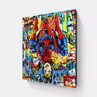 A painting of a spider on a wall