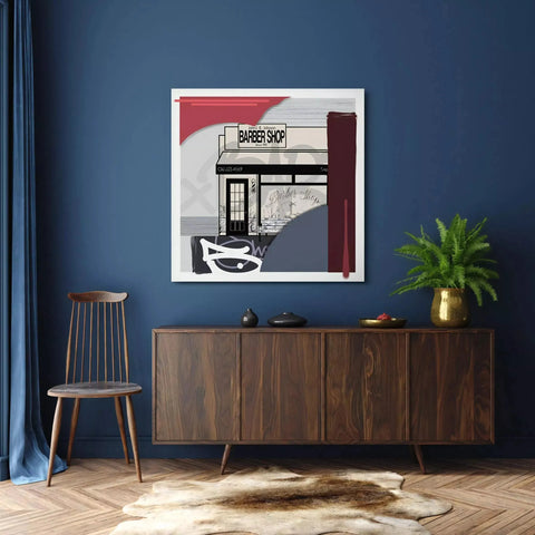 Barber Shop By Niack - Limited Edition Handcrafted Canvas Art Prints