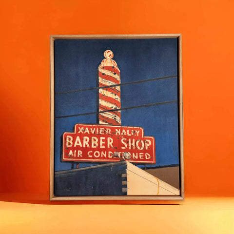 Barber Shop By Pierre Riollet - Limited Edition Handcrafted Canvas Art Prints