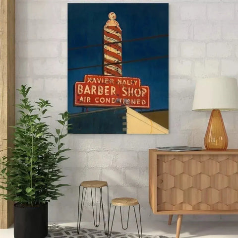 Barber Shop By Pierre Riollet - Limited Edition Handcrafted Dibond® Art Prints