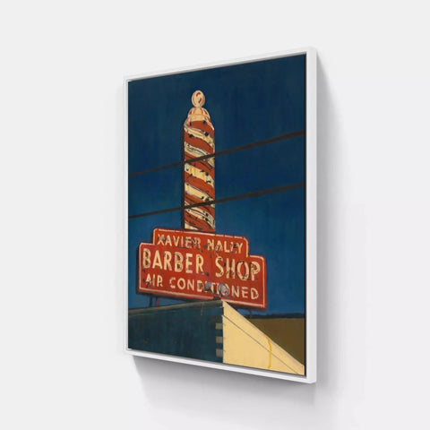 Barber Shop By Pierre Riollet - Limited Edition Handcrafted Dibond® Art Prints