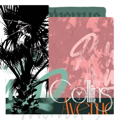 Collins Avenue By Niack - Limited Edition Handcrafted Canvas Art Prints